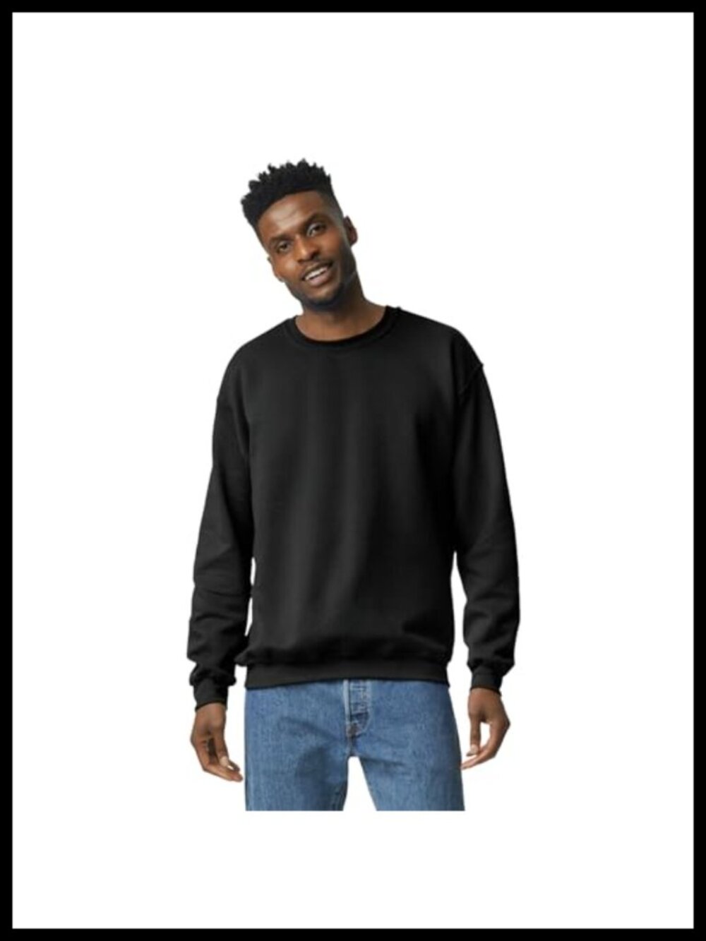Unisex Adult Fleece Crewneck Sweatshirt Classic Fit Cotton Blend Pullover